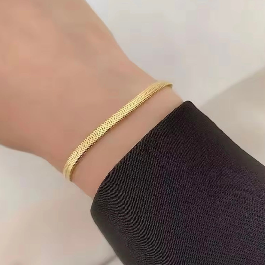 18K Gold Plated Snake String Bracelet